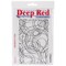Deep Red Stamps Circles Rubber Cling Stamp 4 x 6 inches